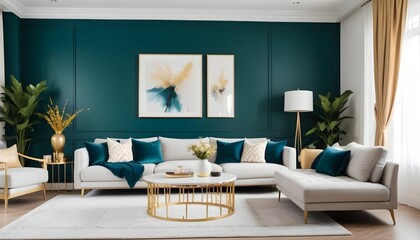 interior modern design room 3d
