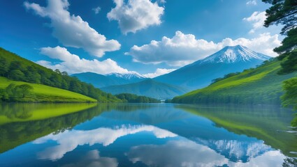 Fototapeta premium Kamikochi in Summer: Japan's Scenic Landscape and Nature in July and August