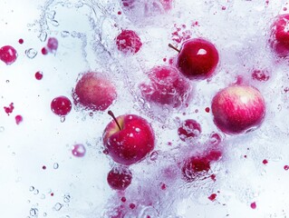 apple berry mist layout isolated with white background