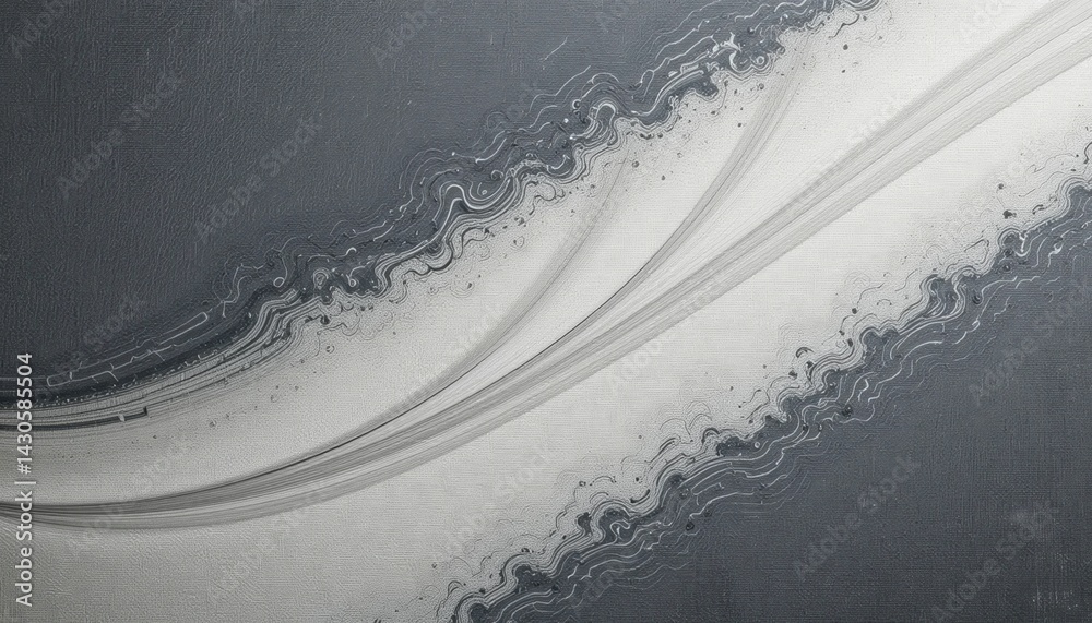 Poster dynamic abstract wave patterns digital art modern design minimalist style high contrast fluid concep