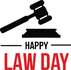 Law Day poster, May 1. Vector