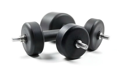 Two of dumbbells Isolated on white background