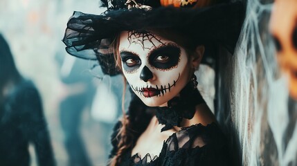 Calavera Catrina: Gothic Elegance in Halloween Makeup