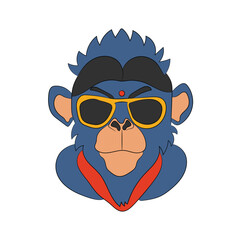 Fototapeta premium cartoon monkey animal character