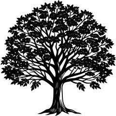 Obraz premium vector tree silhouette