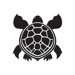 Obraz premium turtle silhouette vector illustration