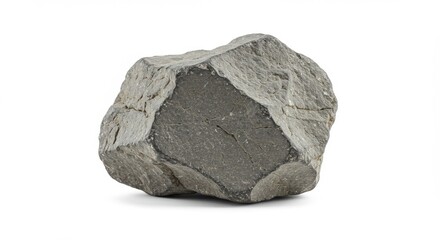 A large rock formation sitting on white background