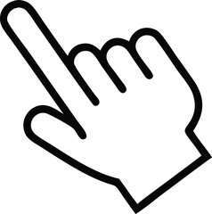 Hand Cursor Click Vector Icon. Precision and Interaction Simplified