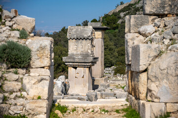 Xanthos or Xanthus Letoon which was the capital of Lycia, illustrates the blending of Lycian traditions and Hellenic influence, especially in its funerary art. The epigraphic inscriptions are crucial