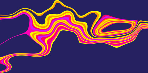 Colorful Abstract Vector Illustration Featuring Bold Flowing Shapes and Vibrant Design with Pink, Yellow, and Blue Tones, Perfect for Modern Digital Art Backgrounds