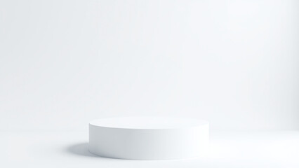 white background empty podium display