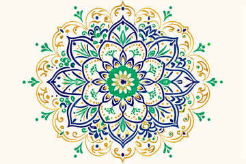 Ornamental round lace floral pattern mandala vector illustration design