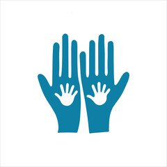 Fototapeta premium Helping holding hands logo design illustration