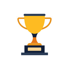 Championship Trophy isolated on transparent background