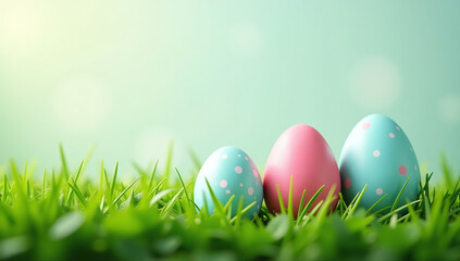Fototapeta premium easter eggs green