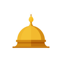 Gold Dome Finial isolated on transparent background