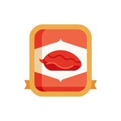 Halal Meat Packaging isolated on transparent background