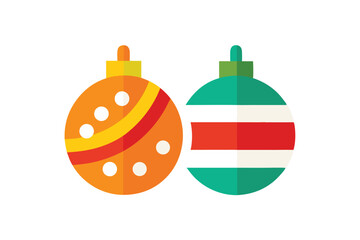 two-decorative-christmas-ornaments-colorful-icon-s.eps