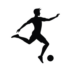 soccer player silhouette