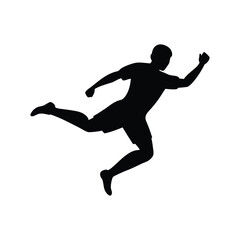 silhouette of a man running
