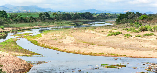 Shallowing Crocodile River in Kruger National Park, Mpumalanga Province, South Africa