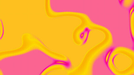 Vibrant Abstract Liquid Shapes in Bright Pink and Yellow Gradient