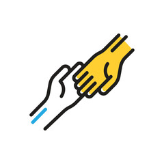 Multi color icon for helpful