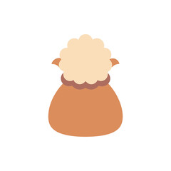 Sheep Wool Sack isolated on transparent background