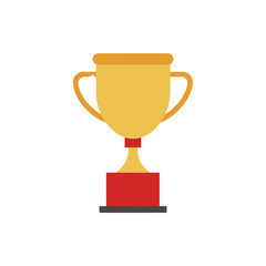 Trophy Cup with Wide Handles isolated on transparent background