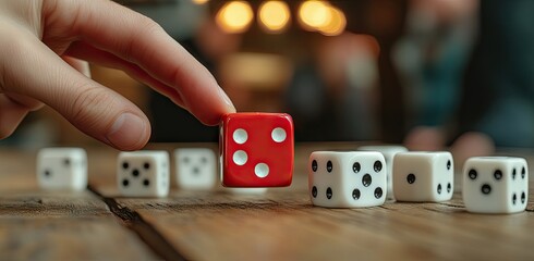 Dice game in progress