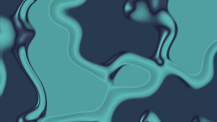 Abstract Fluid Blue and Teal Gradient with Wavy Lines Design