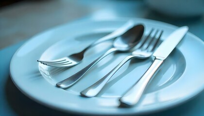 Fork, spoon and knife isolated on white background