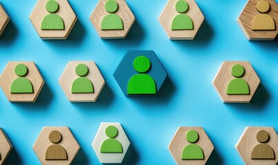 Different individual in a group