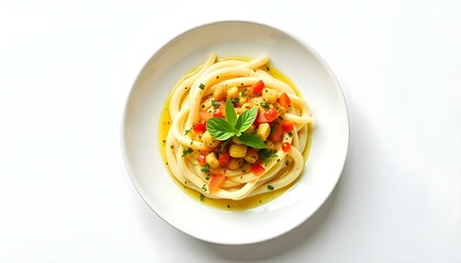 white plate on a white background