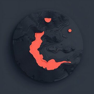 Fototapeta 3D Earth Relief Map