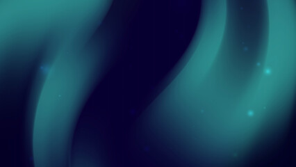 Dark blue teal wave background features subtle light sparkles