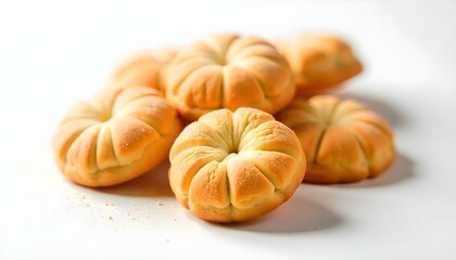 cantuccini cookies on white background