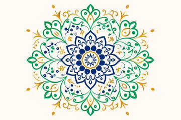 Abstract floral design on a background with blooming flowers