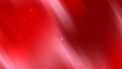 Red background features diagonal light streaks and small bright spots
