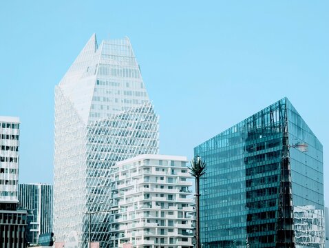 Modern skyline of Casablanca Finance City, showcasing contemporary architecture and business district in Casablanca, Morocco