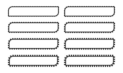 Fototapeta premium Notch Hollow Two Rounded Corner Rectangles