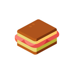 Ice Cream Sandwich isolated on transparent background