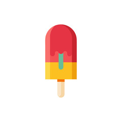 Two-Color Popsicle isolated on transparent background