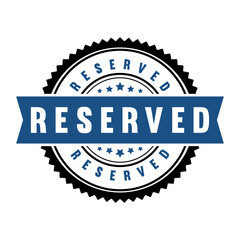 Obraz premium Reserved rubber stamp seal vector