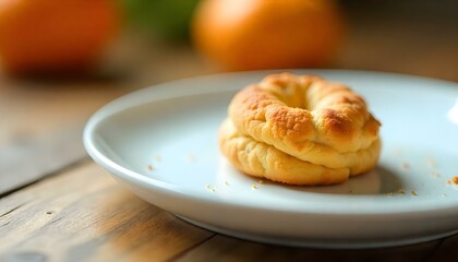 cantuccini cookies on white background
