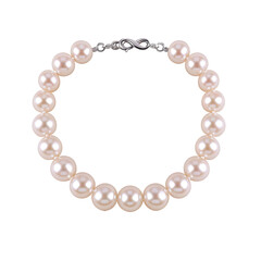 Obraz premium Elegant pearl necklace showcasing classic beauty and timeless style. On transparent background.