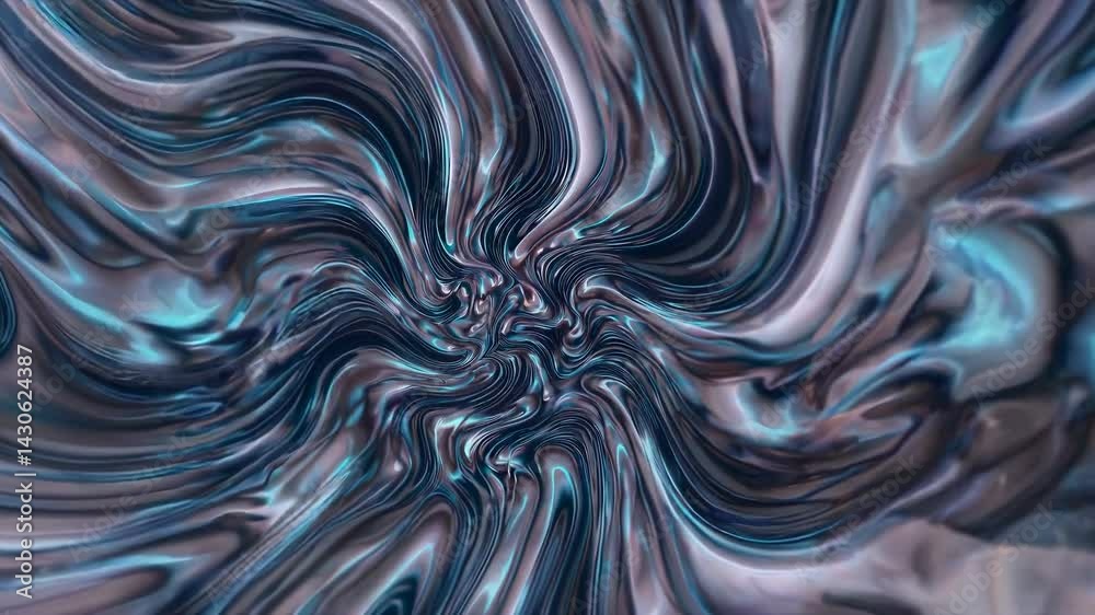 Poster glowing orange particles dynamically expanding from central point, creating fluid abstract motion wi