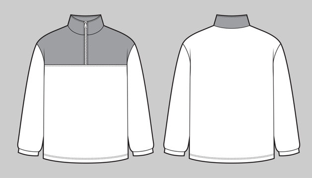 Mans half zipper fleece sweatshirt.