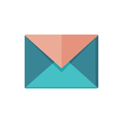 Folded Thank You Envelope Blank isolated on transparent background