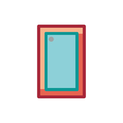 Fridge Magnet Photo Frame isolated on transparent background